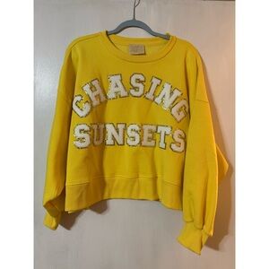 Judith March Yellow 'Chasing Sunsets' Sweatshirt